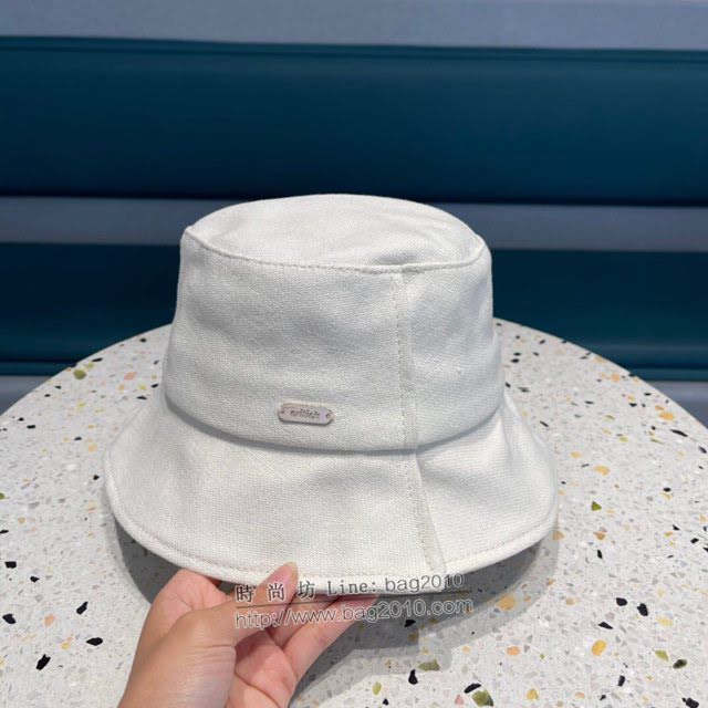 Prada男女同款帽子 普拉達經典情侶黑白簡約漁夫帽遮陽帽  mm1278